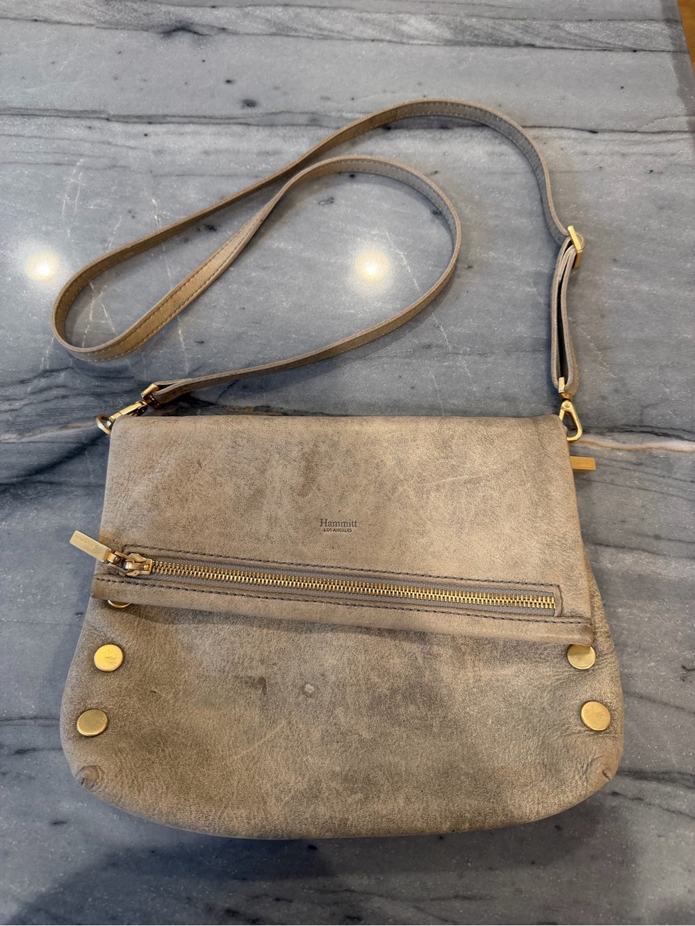 Hammitt VIP Medium Crossbody Clutch with Gold Hardware